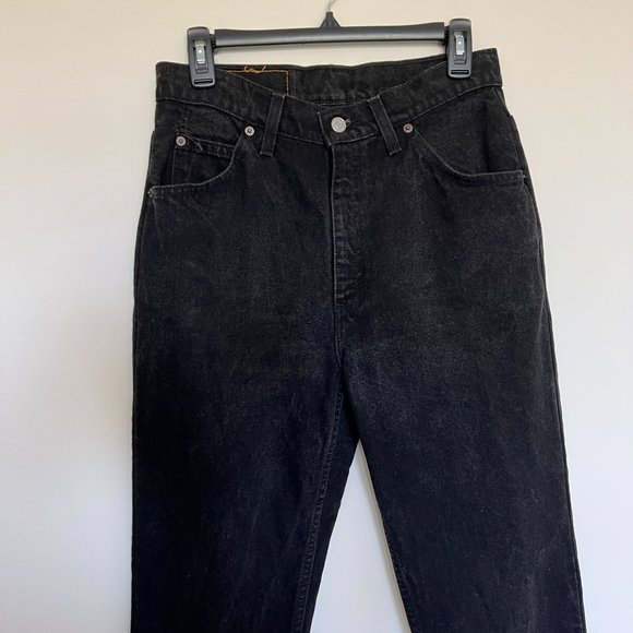 Vintage Levi's Orange Tab Black Faded Tapered High Rise 100% Cotton‎ Mom Jeans - Picture 4 of 6